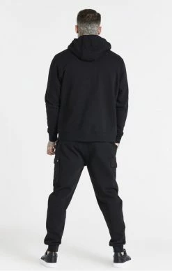 Sik Silk Černá Pánská Mikina Na Zip -MIKINY Prodejní prodejna sik silk core zip through funnel neck black 5