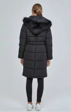 Sik Silk Dámská Zimní Bunda Khaki -MIKINY Prodejní prodejna sik silk damska cerna bunda longline padded parka 4