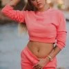 Sik Silk Dámska Mikina Crop Coral Crew Sweatshirt