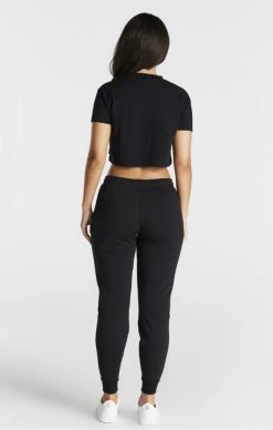 Sik Silk Dámské Černé Tepláky 9 Sik Silk Dámské Černé Tepláky -MIKINY Prodejní prodejna sik silk damske cerne teplaky cuffed jogger black 4