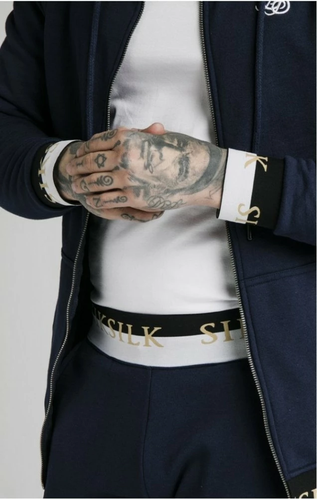 Sik Silk Tmavěmodrá Mikina Deluxe 2 Sik Silk Tmavěmodrá Mikina Deluxe – Bild 2