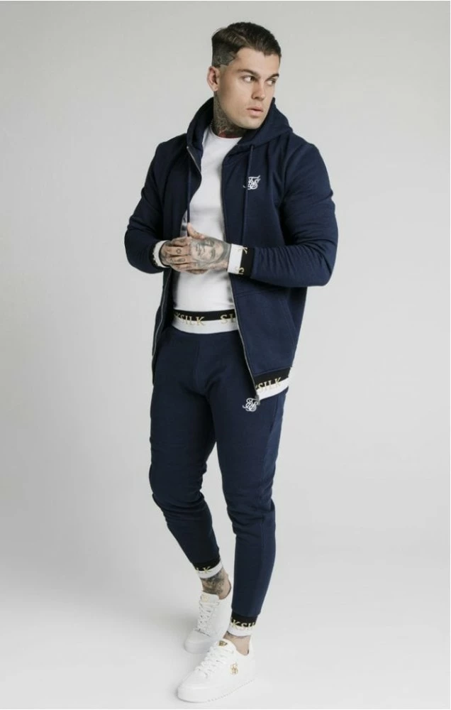 Sik Silk Tmavěmodrá Mikina Deluxe 4 Sik Silk Tmavěmodrá Mikina Deluxe – Bild 4