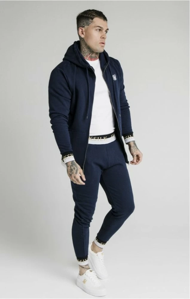 Sik Silk Tmavěmodrá Mikina Deluxe 5 Sik Silk Tmavěmodrá Mikina Deluxe – Bild 5