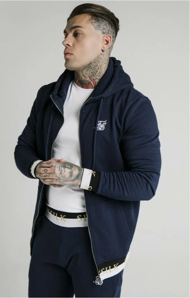 Sik Silk Tmavěmodrá Mikina Deluxe 1 Sik Silk Tmavěmodrá Mikina Deluxe