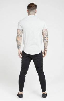 Sik Silk Černé Pánské Jeany 8 Sik Silk Černé Pánské Jeany -MIKINY Prodejní prodejna sik silk distressed skinny denims 3