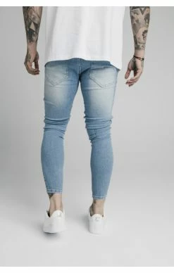 Sik Silk Pánské BleděModré Jeany -MIKINY Prodejní prodejna sik silk distressed skinny jeans 2
