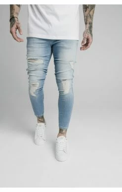 Sik Silk Pánské BleděModré Jeany