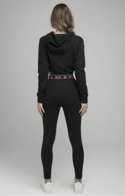 Sik Silk Černá Dámská Crop Mikina -MIKINY Prodejní prodejna sik silk diverse track top black 4
