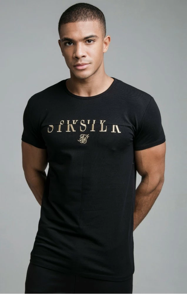 Sik Silk Černé Pánské Triko 1 Sik Silk Černé Pánské Triko