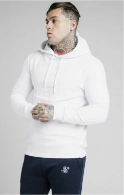 Sik Silk Bílá Mikina Přes Hlavu