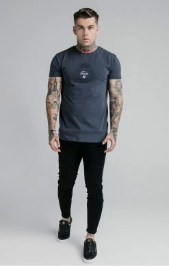 Sik Silk TmavěModré Pánské Triko Krátký Rukáv 6 Sik Silk TmavěModré Pánské Triko Krátký Rukáv -MIKINY Prodejní prodejna sik silk embossed prestige gym tee 2