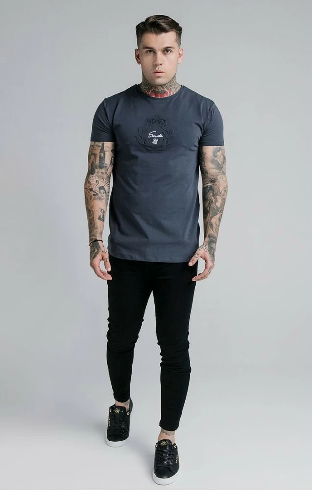 Sik Silk TmavěModré Pánské Triko Krátký Rukáv 3 Sik Silk TmavěModré Pánské Triko Krátký Rukáv – Bild 3