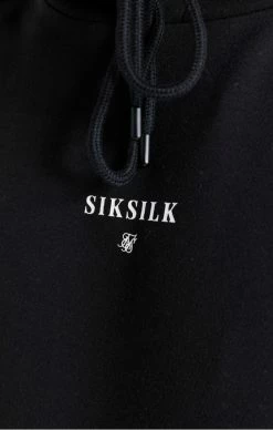 Sik Silk Pánská Černá Mikina 9 Sik Silk Pánská Černá Mikina -MIKINY Prodejní prodejna sik silk eminent overhead hoodie black 3