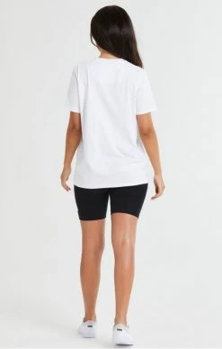 Sik Silk Bílé Dámské Triko -MIKINY Prodejní prodejna sik silk essential boyfriend tee white 3