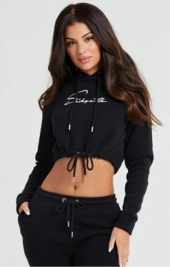 Sik Silk Essential Cropped Hood Black