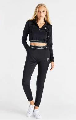 Sik Silk Dámské Černé Tepláky Exhibit Luxe -MIKINY Prodejní prodejna sik silk exhibit luxe tracksuit bottoms black 2