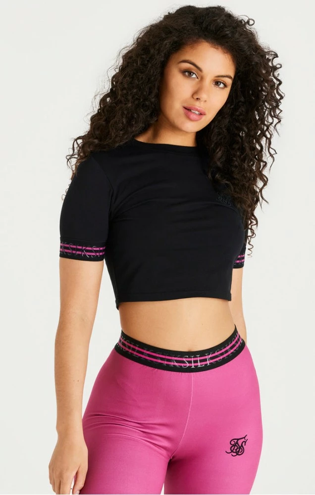 Sik Silk Černé Dámské Triko 1 Sik Silk Černé Dámské Triko