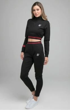 Sik Silk Černá Dámská Mikina -MIKINY Prodejní prodejna sik silk exhibit pro track top black 2