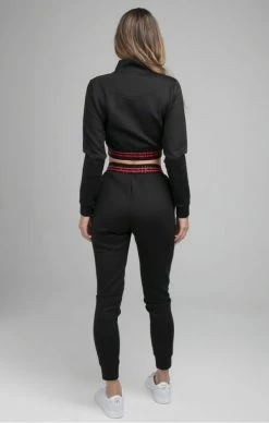 Sik Silk Černá Dámská Mikina -MIKINY Prodejní prodejna sik silk exhibit pro track top black 3