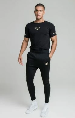 Sik Silk Černé Pánské Tepláky 9 Sik Silk Černé Pánské Tepláky -MIKINY Prodejní prodejna sik silk exposed tape joggers 4