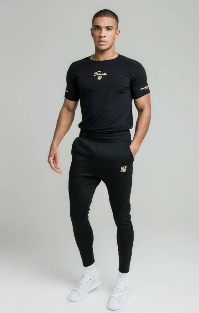 Sik Silk Černé Pánské Tepláky 5 Sik Silk Černé Pánské Tepláky – Bild 5