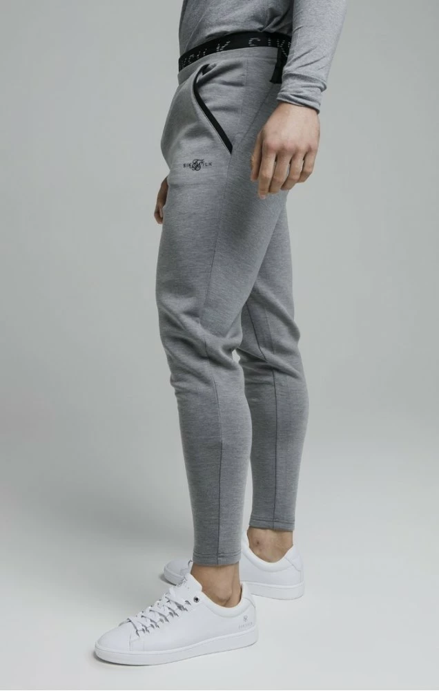 Sik Silk Šedé Pánské Tepláky 2 Sik Silk Šedé Pánské Tepláky – Bild 2