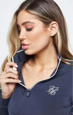 Sik Silk Modrá Dámská Mikina -MIKINY Prodejní prodejna sik silk gravity track top 1 2