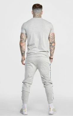 Sik Silk Pánské Šedé Tepláky Collegiate -MIKINY Prodejní prodejna sik silk grey marl collegiate jogger 4