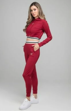 Sik Silk Červená Dámská Mikina -MIKINY Prodejní prodejna sik silk icon track top burgundy 2