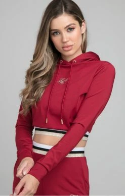 Sik Silk Červená Dámská Mikina -MIKINY Prodejní prodejna sik silk icon track top burgundy 4