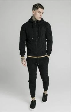 MIKINY Prodejní prodejna -MIKINY Prodejní prodejna sik silk inverse zip through hoodie black 1