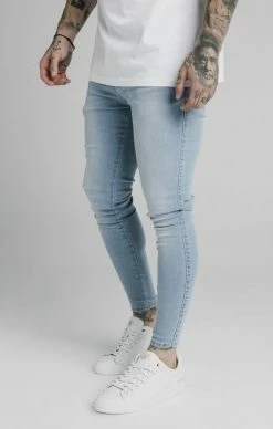Sik Silk Pánské Světle Modré Skinny Jeany 6 Sik Silk Pánské Světle Modré Skinny Jeany -MIKINY Prodejní prodejna sik silk light blue skinny jean 2