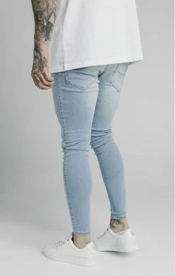 Sik Silk Pánské Světle Modré Skinny Jeany 7 Sik Silk Pánské Světle Modré Skinny Jeany -MIKINY Prodejní prodejna sik silk light blue skinny jean 3