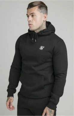 Sik Silk Černá Mikina Přes Hlavu