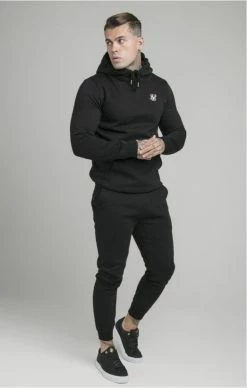Sik Silk Černá Mikina Přes Hlavu -MIKINY Prodejní prodejna sik silk muscle fit overhead hoodie 1 2
