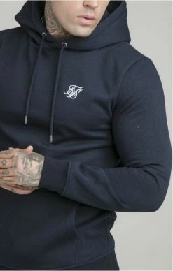 Sik Silk Tmavěmodrá Mikina Přes Hlavu 7 Sik Silk Tmavěmodrá Mikina Přes Hlavu -MIKINY Prodejní prodejna sik silk muscle fit overhead hoodie 1