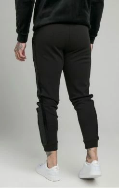 Sik Silk Černé Pánské Tepláky 7 Sik Silk Černé Pánské Tepláky -MIKINY Prodejní prodejna sik silk opulent taped cuffed pants black 2