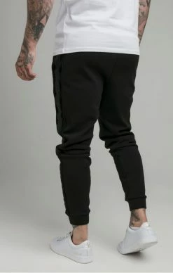 Sik Silk Černé Pánské Tepláky 9 Sik Silk Černé Pánské Tepláky -MIKINY Prodejní prodejna sik silk opulent taped cuffed pants black 4