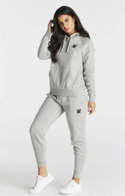 Sik Silk Šedá Dámská Mikina -MIKINY Prodejní prodejna sik silk overhead hoodie grey marl 3