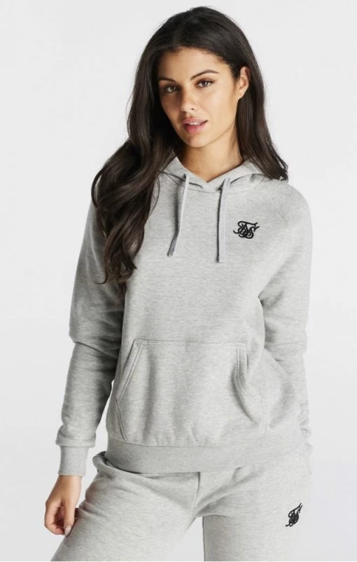 Sik Silk Šedá Dámská Mikina -MIKINY Prodejní prodejna sik silk overhead hoodie grey marl