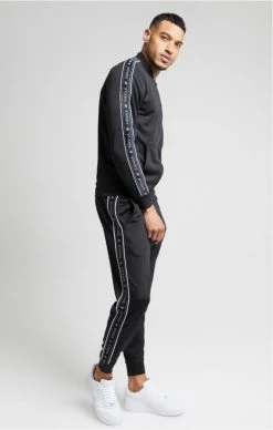 Sik Silk Panel Tape Bomber Black -MIKINY Prodejní prodejna sik silk panel tape bomber black 2