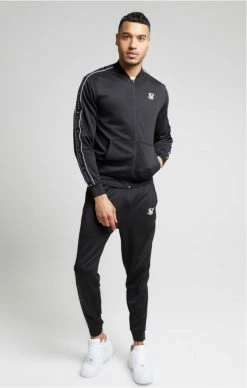 Sik Silk Panel Tape Bomber Black -MIKINY Prodejní prodejna sik silk panel tape bomber black 3