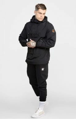 Sik Silk Pánská Černá Bunda Overhead -MIKINY Prodejní prodejna sik silk panska cerna bunda overhead 2