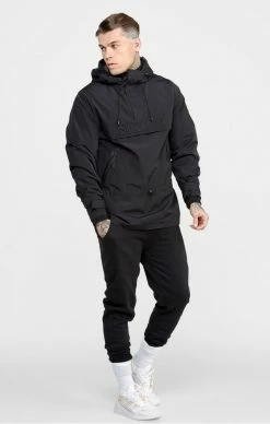 Sik Silk Pánská Černá Bunda Overhead -MIKINY Prodejní prodejna sik silk panska cerna bunda overhead 3