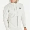 Sik Silk Pánská Mikina Snow Marl Essential Zip-Thru Funnel Neck