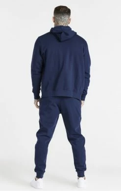 Sik Silk Pánská Modrá Mikina Core Zip Through Funnel Neck -MIKINY Prodejní prodejna sik silk panska modra mikina core zip through funnel neck 5