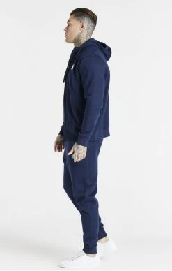 Sik Silk Pánská Modrá Mikina Core Zip Through Funnel Neck -MIKINY Prodejní prodejna sik silk panska modra mikina core zip through funnel neck 6