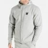 Sik Silk Pánská Šedá Mikina Essential Zip Through Funnel Neck