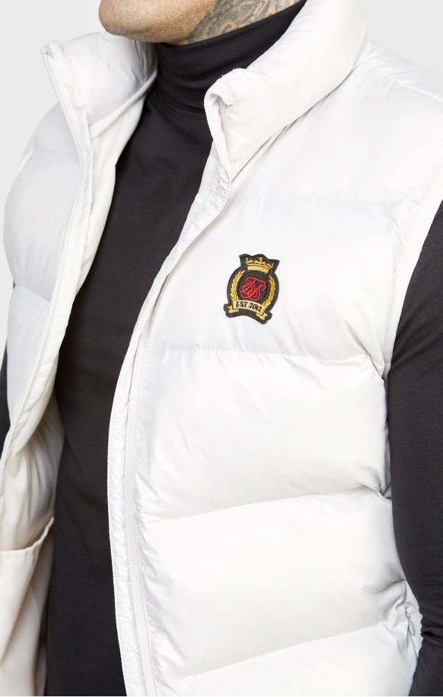 Sik Silk Pánská Šedá Vesta Bubble Gilet 2 Sik Silk Pánská Šedá Vesta Bubble Gilet – Bild 2