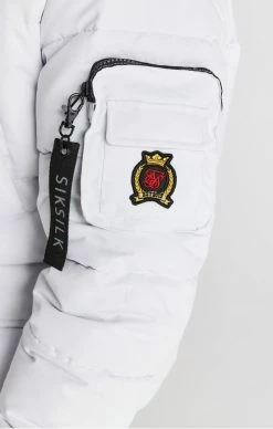 Sik Silk Pánská Šedá Zimní Bunda Bomber Jacket -MIKINY Prodejní prodejna sik silk panska seda zimni bunda bomber jacket 2